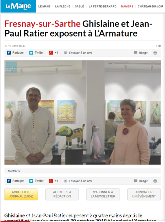 Fresnay-sur-Sarthe Ghislaine et Jean-Paul Ratier exposent à L’arTmature de Le Maine libre