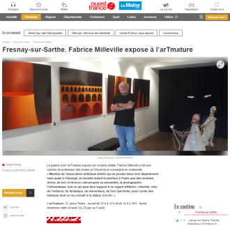 Fresnay-sur-Sarthe. Fabrice Milleville expose à l’arTmature de Ouest France