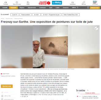 Fresnay-sur-Sarthe. Une exposition de peintures sur toile de jute de Ouest France