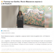 Fresnay-sur-Sarthe. Rocio Mazuecos expose à L’ArTmature de Le Maine libre