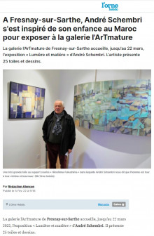 A Fresnay-sur-Sarthe, André Schembri s'est inspiré de son enfance au Maroc pour exposer à la galerie l'ArTmature de Orne Hebdo