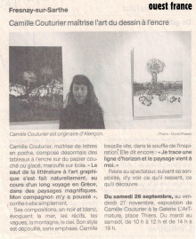Camille Couturier maîtrise l'art du dessin à l'encre de Ouest France