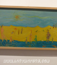 L'arrivée des prédateurs - Peinture de André Voisin