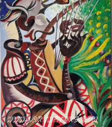 La Source - Peinture de Dady Nkanga Yafu