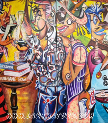 Mes pairs source d'inspiration - Peinture de Dady Nkanga Yafu