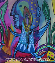 La promenade - Dessin, Peinture de Eric Meyer
