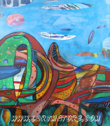 Paysage à la clairière - Dessin, Peinture de Eric Meyer