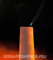 Le ralenti pendulaire - Peinture de Fabrice Milleville