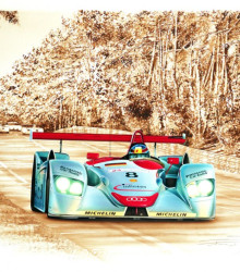 Audi R8 – Le Mans 2000 - Peinture de François Bruère