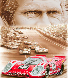 Porsche 917 K – Le Mans 1971 – Steve - Peinture de François Bruère