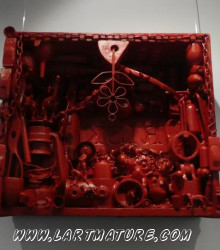 Tiroir rouge - RISK - Collage 3D de 