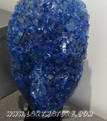 Masque ST Bleu - Pâte de verre de Yves Jumeau alias Roboam