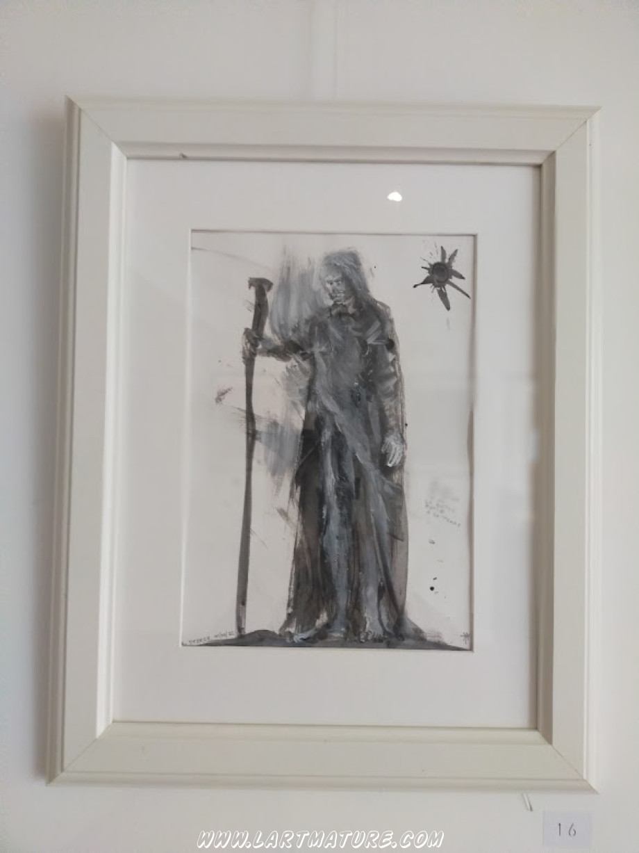 Le bâton parle à la terre - Peinture de Alexandre Yterce
