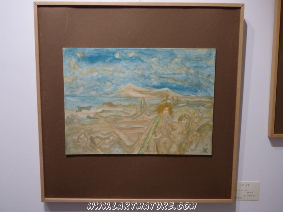 La visite aux sirènes de André Voisin La visite aux sirènes - Peinture de André Voisin