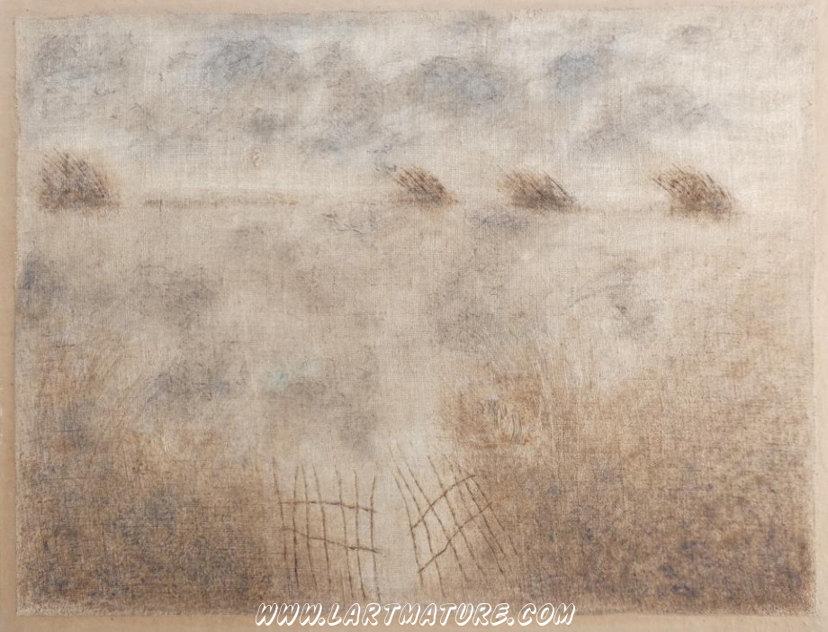 Paysage aux arbres-réminiscence XVI de Christian RONCERAY Paysage aux arbres-réminiscence XVI - Peinture de Christian RONCERAY