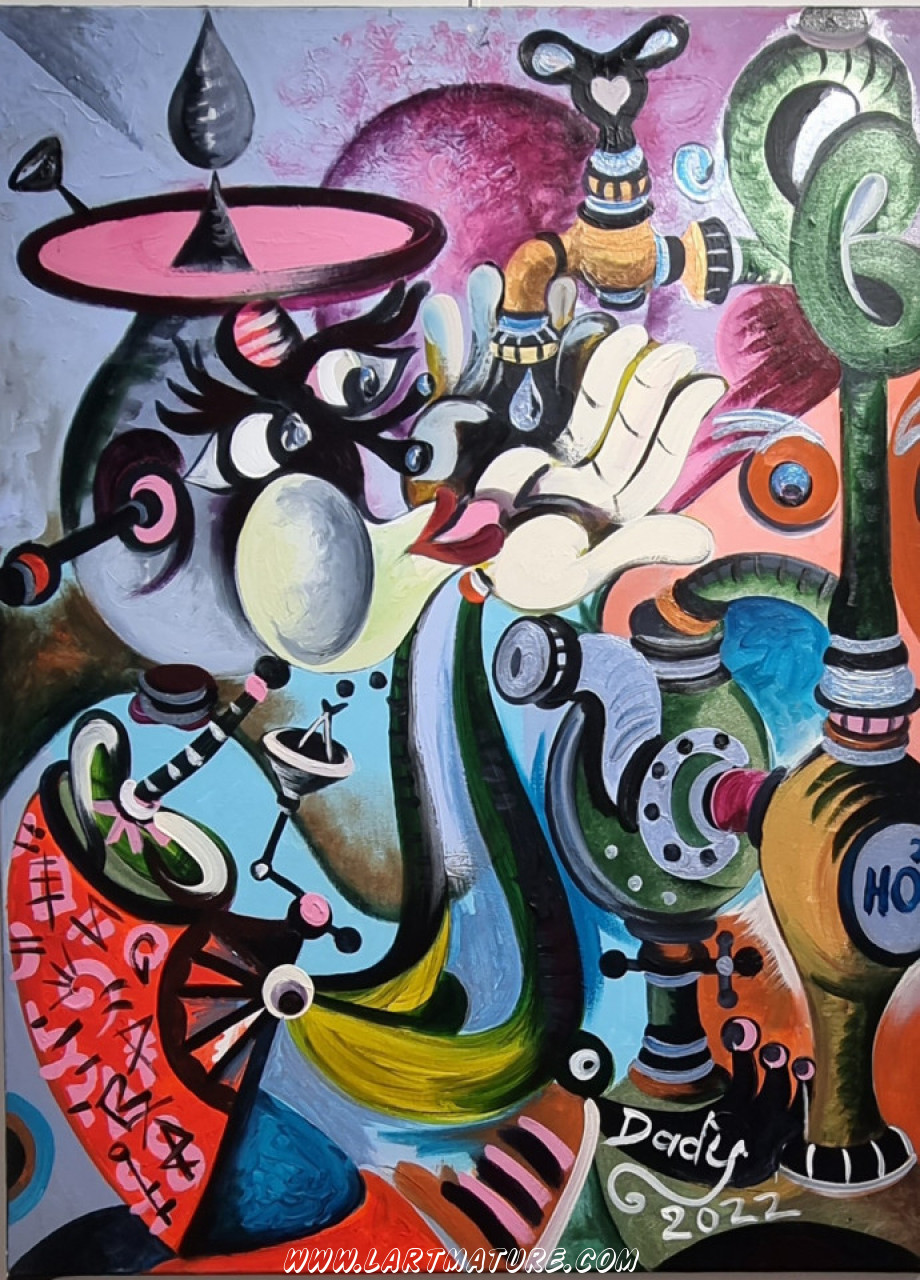H2O de Dady Nkanga Yafu H2O - Peinture de Dady Nkanga Yafu