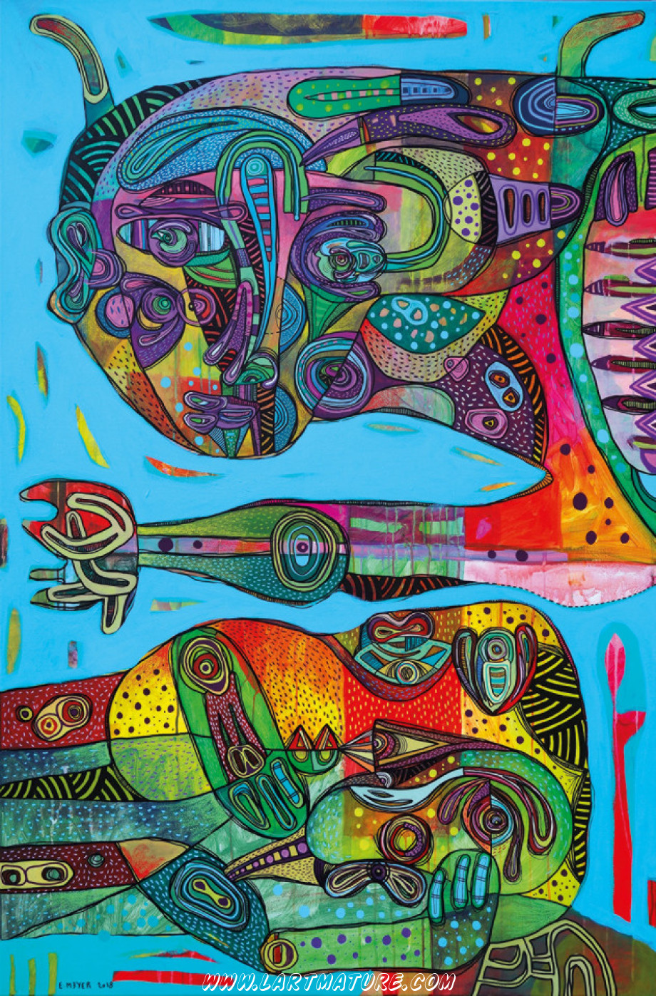 À contre sens - Dessin, Peinture de Eric Meyer