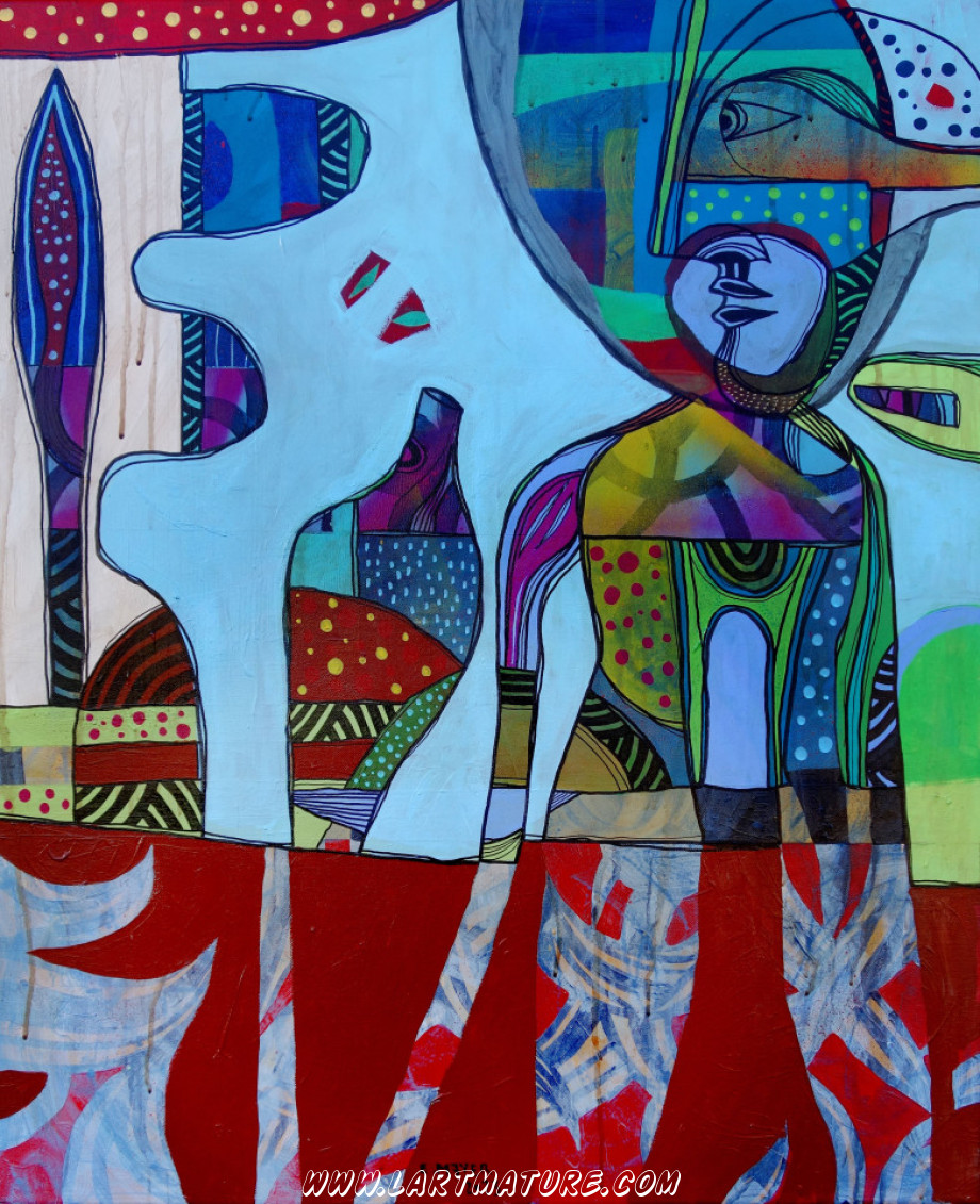 La fuite - Dessin, Peinture de Eric Meyer
