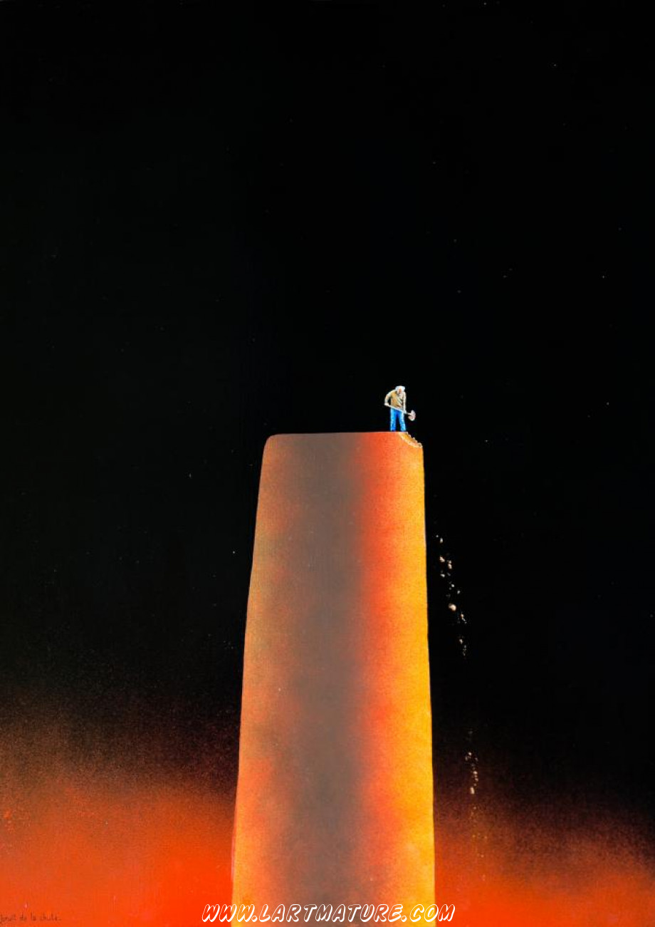 Le bruit de la chute de Fabrice Milleville Le bruit de la chute - Peinture de Fabrice Milleville