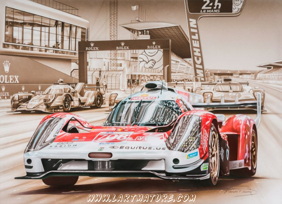 Glickenhaus 007 LMH – Le Mans 2022 - Peinture de François Bruère