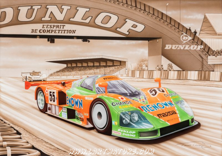 Mazda 787 B – Le Mans 1991 - Peinture de François Bruère