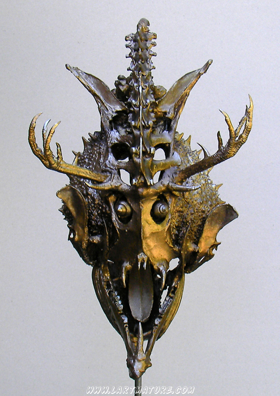Masque Guerrier 2 - -Assemblage de Jean-Paul Minster