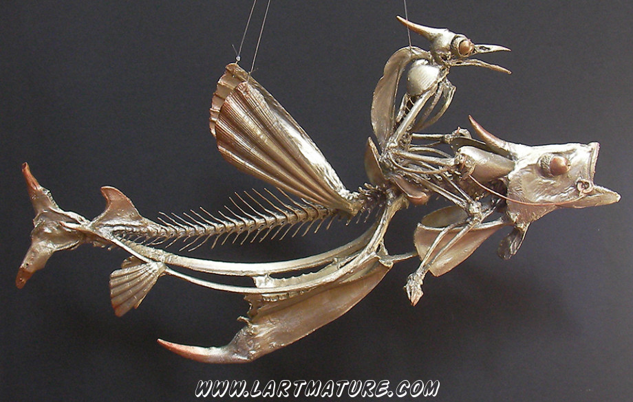 Poisson Volant - -Assemblage de Jean-Paul Minster