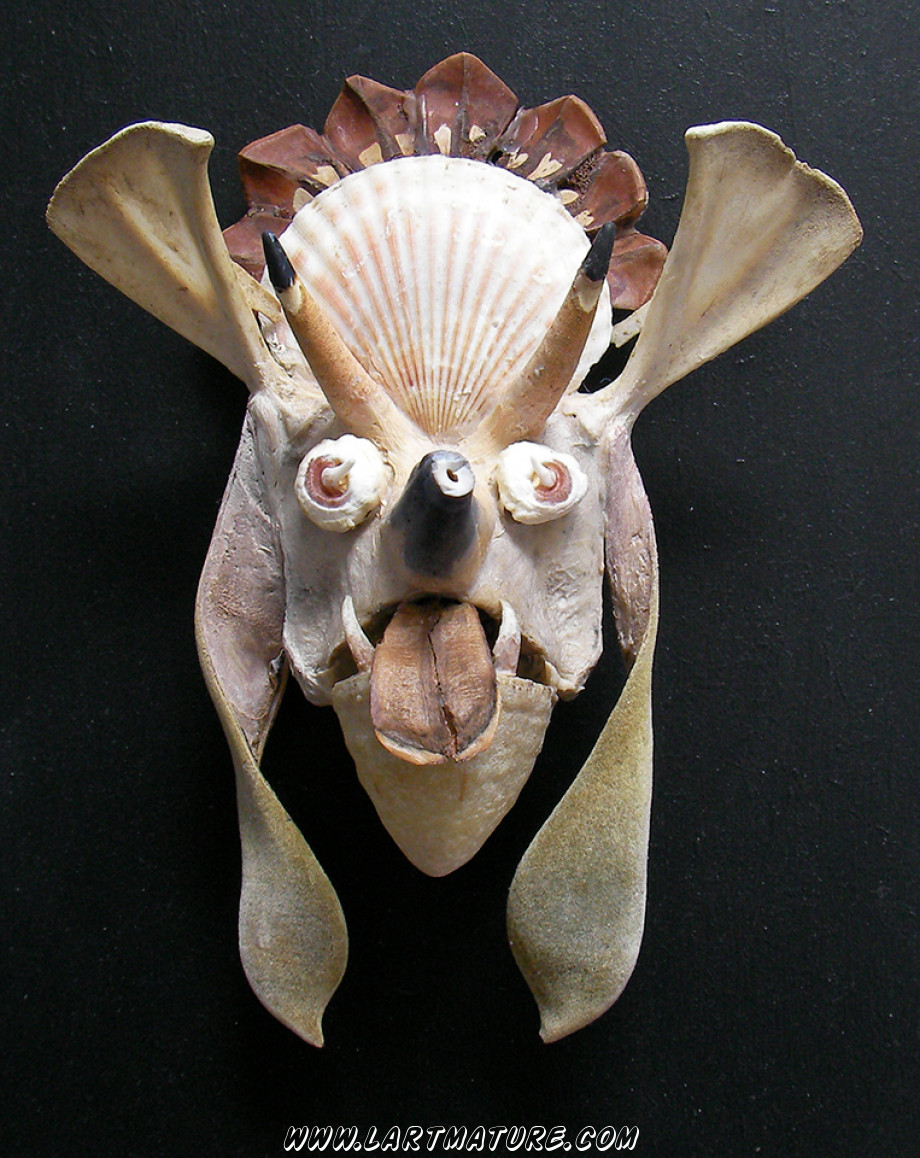 Vertèbre Cochon Cornu - -Assemblage de Jean-Paul Minster