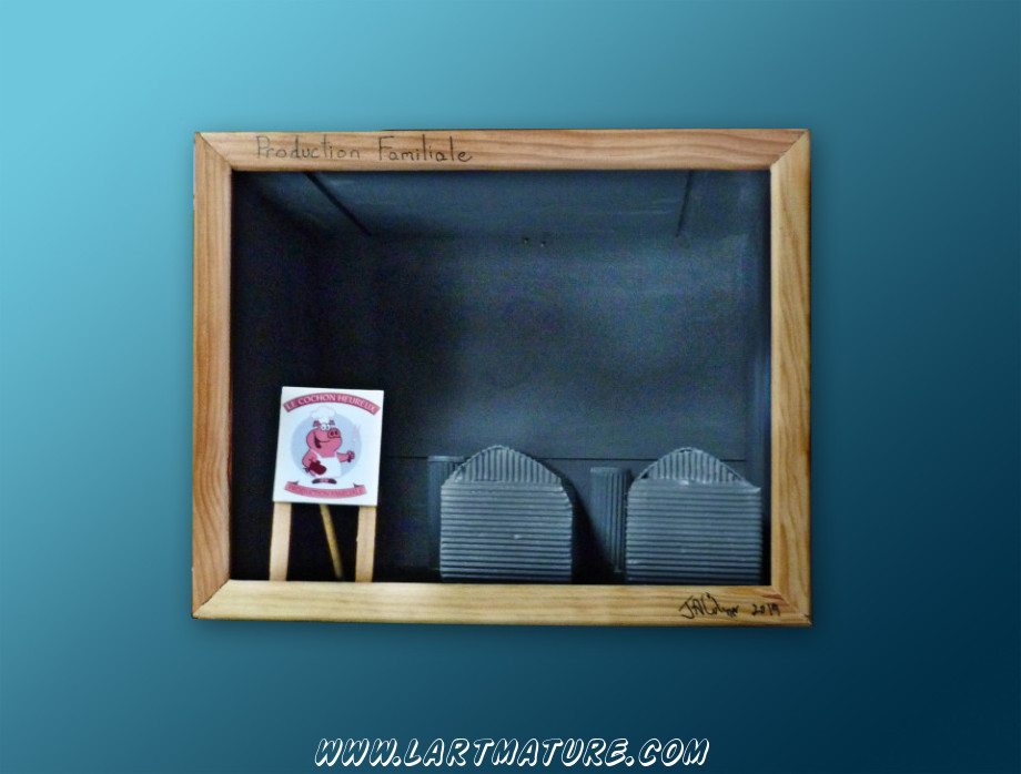 Production familiale : le cochon heureux - -Assemblage de Jill Culiner