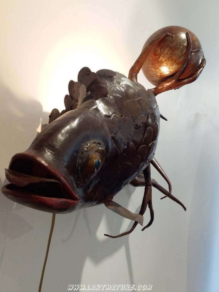 Poisson lampe - Sculpture de Mich Mao