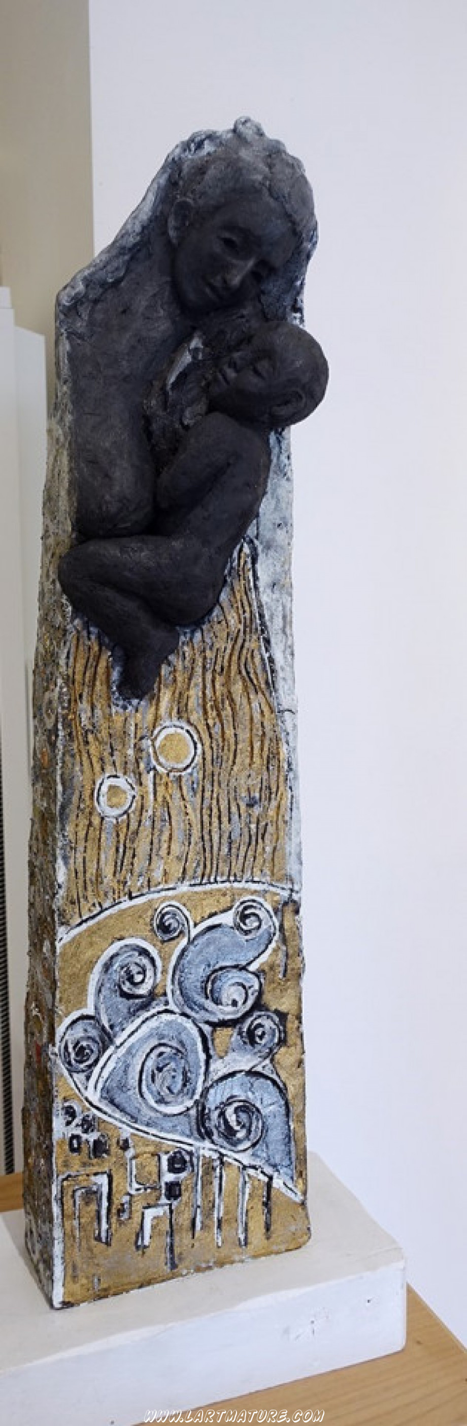 La mère et l'enfant - Peinture, Sculpture de Rachel Launay-Painchaud, Claude Rivière