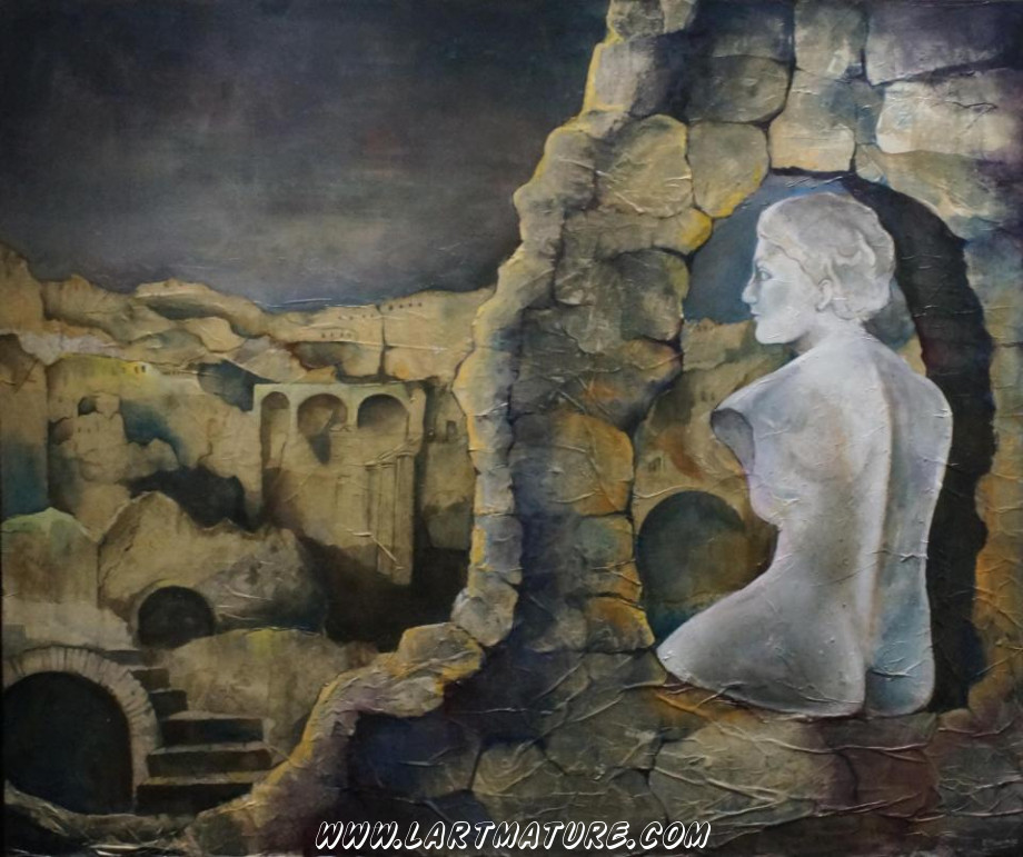 La penseuse pausée de La penseuse pausée - Peinture de