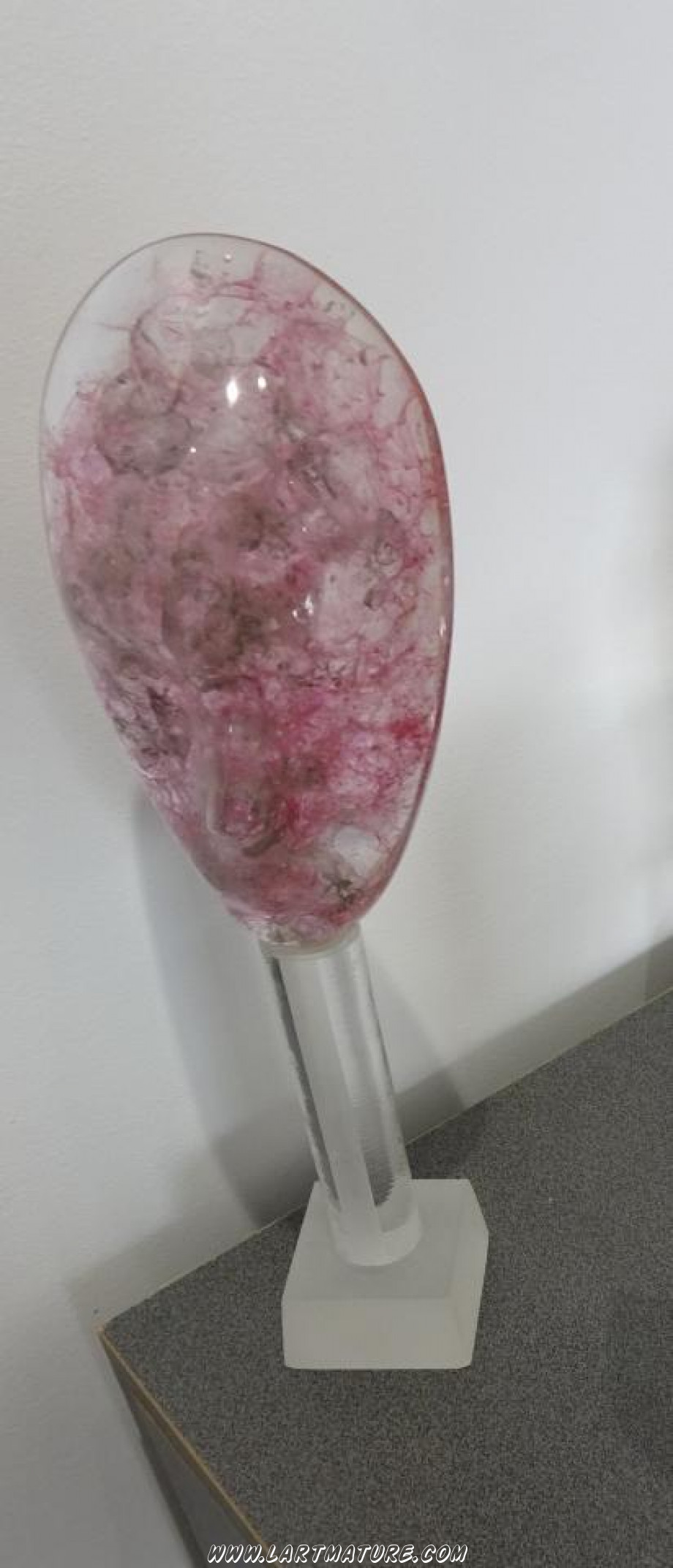 ST rose - Pâte de verre de Yves Jumeau alias Roboam